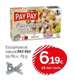 Condis PAY PAY Escopinyes al natural oferta
