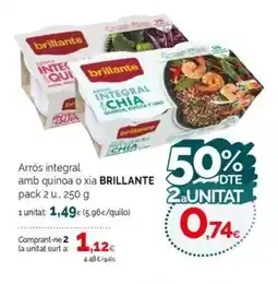 Condis BRILLANTE Arròs integral amb quinoa o xia oferta