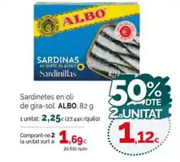 Condis ALBO Sardinetes en oli de gira-sol oferta