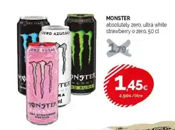 Condis MONSTER absolutely zero, ultra white strawberry o zero oferta