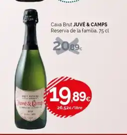 Condis JUVÉ & CAMPS Cava Brut Reserva de la familia oferta