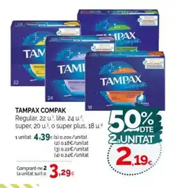 Condis TAMPAX COMPAK Regular oferta