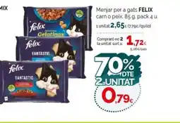 Condis FELIX Menjar per a gats carn o peix oferta