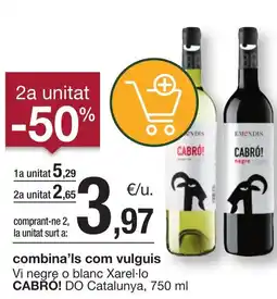 BonpreuEsclat CABŘÓ! Vi negre o blanc Xarel-lo DO Catalunya oferta