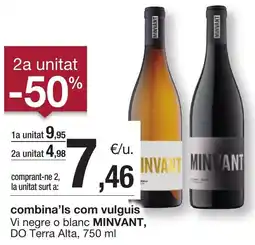 BonpreuEsclat MINVANT Vi negre o blanc DO Terra Alta oferta
