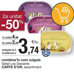 BonpreuEsclat CARTE D'OR Gelat Les Desserts assortiments oferta