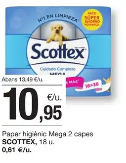 BonpreuEsclat SCOTTEX Paper higiènic Mega 2 capes oferta