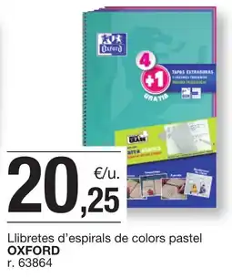BonpreuEsclat OXFORD Llibretes d'espirals de colors pastel oferta
