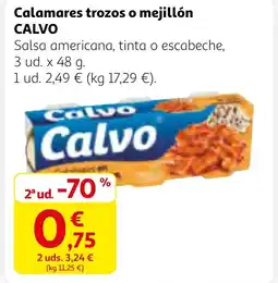 Alcampo CALVO Calamares trozos o mejillón oferta