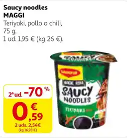 Alcampo MAGGI Saucy noodles oferta