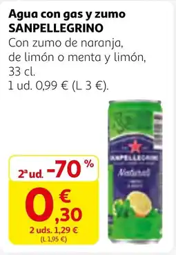 Alcampo SANPELLEGRINO Agua con gas y zumo oferta