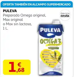 Alcampo PULEVA Preparado Omega original, Max original o Max sin lactosa, oferta