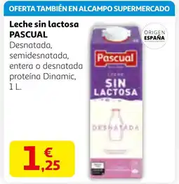Alcampo PASCUAL Leche sin lactosa oferta