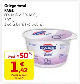 Alcampo FAGE Griego total oferta