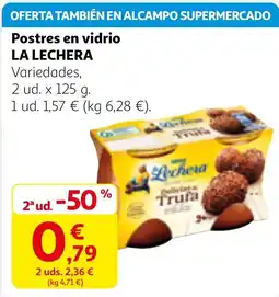 Alcampo LA LECHERA Postres en vidrio oferta
