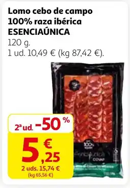 Alcampo ESENCIAÚNICA Lomo cebo de campo 100% raza ibérica oferta