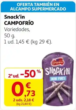 Alcampo CAMPOFRÍO Snack'in oferta