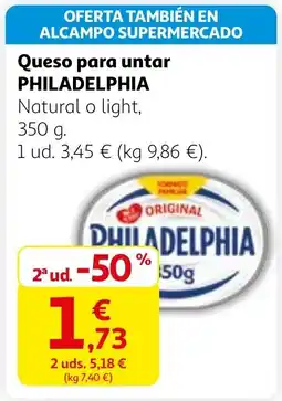 Alcampo PHILADELPHIA Queso para untar oferta