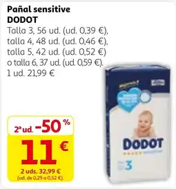 Alcampo DODOT Pañal sensitive oferta
