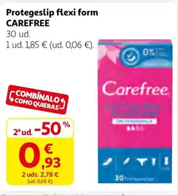 Alcampo CAREFREE Protegeslip flexi form oferta