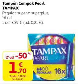 Alcampo TAMPAX Tampón Compak Pearl oferta