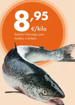 Supermercados Lupa Salmón Noruego por medios o entero. oferta