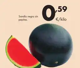 Supermercados Lupa Sandía negra sin pepitas. oferta