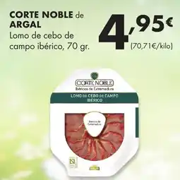 Supermercados Lupa CORTE NOBLE de ARGAL Lomo de cebo de campo ibérico oferta