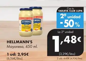 Supermercados Lupa HELLMANN'S Mayonesa oferta