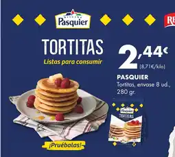 Supermercados Lupa PASQUIER Tortitas, envase oferta