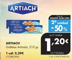 Supermercados Lupa ARTIACH Galletas Artinata oferta