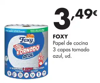 Supermercados Lupa FOXY Papel de cocina 3 capas tornado azul oferta