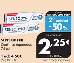 Supermercados Lupa SENSODYNE Dentifrico reparador, oferta