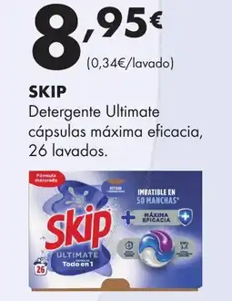 Supermercados Lupa SKIP Detergente Ultimate cápsulas máxima eficacia, oferta