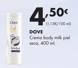 Supermercados Lupa DOVE Crema body milk piel seca oferta
