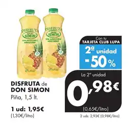 Supermercados Lupa DISFRUTA de DON SIMON oferta