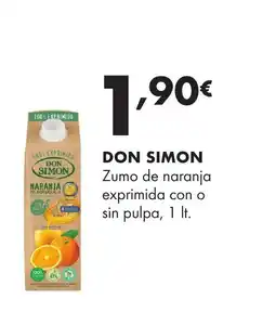 Supermercados Lupa DON SIMON Zumo de naranja exprimida con o sin pulpa oferta