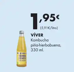 Supermercados Lupa VÍVER Kombucha piña-hierbabuena oferta