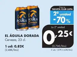 Supermercados Lupa EL ÁGUILA DORADA Cerveza oferta
