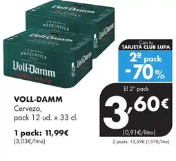 Supermercados Lupa VOLL-DAMM Cerveza, oferta