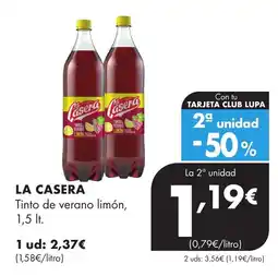 Supermercados Lupa LA CASERA Tinto de verano limón, oferta