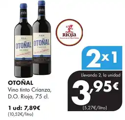 Supermercados Lupa OTOÑAL Vino tinto Crianza, D.O. Rioja oferta