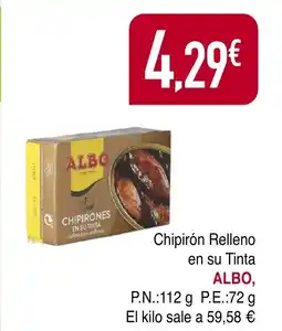 Masymas ALBO Chipirón Relleno en su Tinta oferta