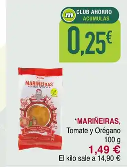 Masymas MARIÑEIRAS, Tomate y Orégano oferta
