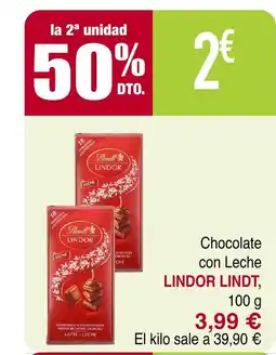 Masymas LINDOR LINDT Chocolate con Leche oferta