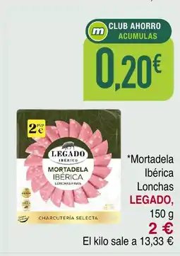 Masymas LEGADO Mortadela Ibérica Lonchas oferta