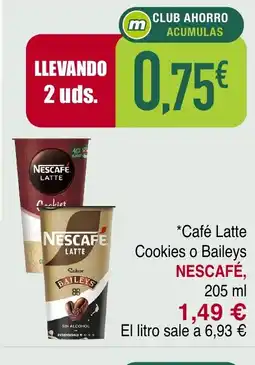 Masymas NESCAFÉ Café Latte Cookies o Baileys oferta