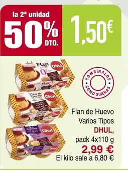Masymas DHUL Flan de Huevo Varios Tipos oferta