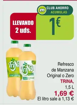 Masymas TRINA Refresco de Manzana Original o Zero oferta