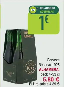 Masymas ALHAMBRA Cerveza Reserva 1925 oferta